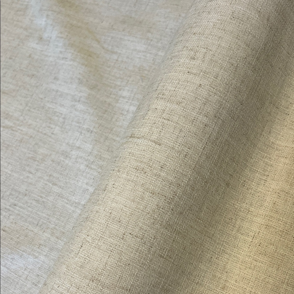 2 yds Neutral Linen-Look Upholstery Fabric/ Home Dec Fabric - Natural Cream/Flax